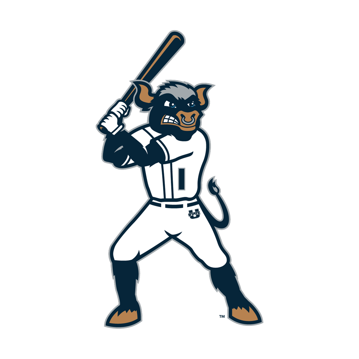 Big Blue Softball Sticker 3 In